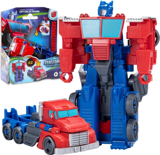 Transformers EarthSpark Optimus Prime actiefiguur 2-in-1 1-step flip changer - 1 stuk