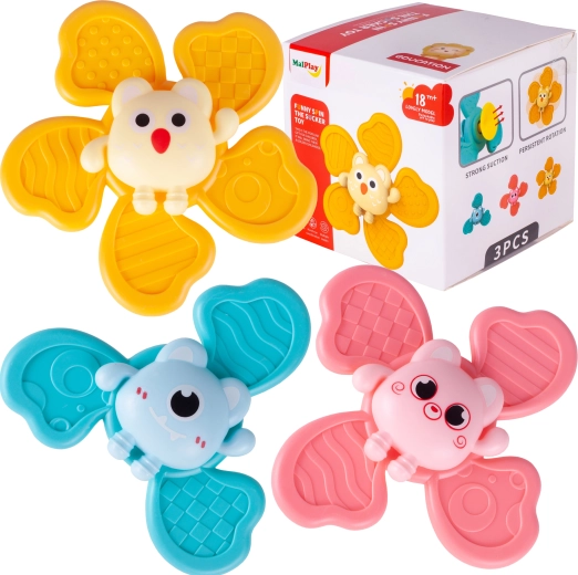 Set van 3 baby spinner-rammelaars