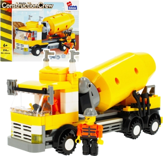 Bouwset betonmixer met minifiguur (216 onderdelen)