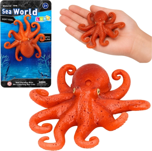 Realistische flexibele rubberen octopusfiguur 14 cm