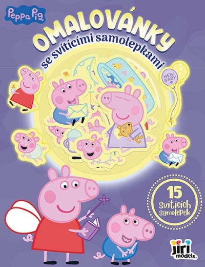 Kleurboek met lichtgevende stickers Peppa Pig