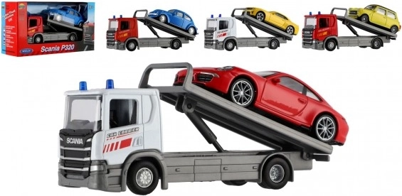 Welly Scania P320 sleepwagen en auto