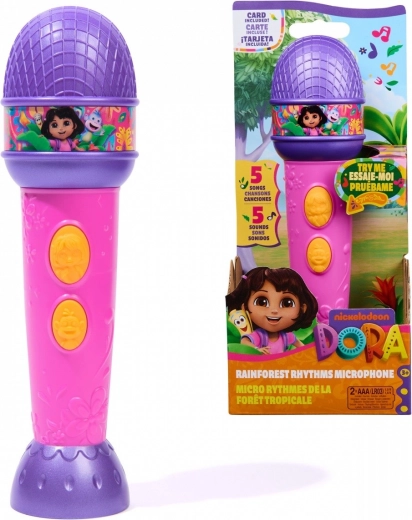 Microfoon met effecten DORA – kinder-karaokemicrofoon met liedjes