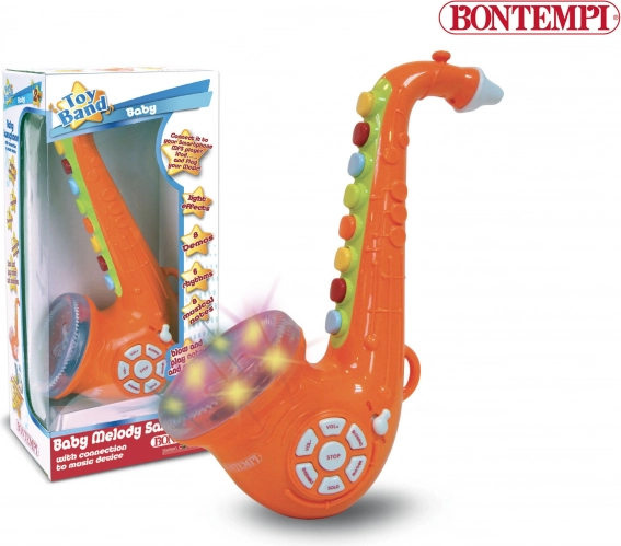 Vrolijke kunststof saxofoon voor kinderen van Bontempi