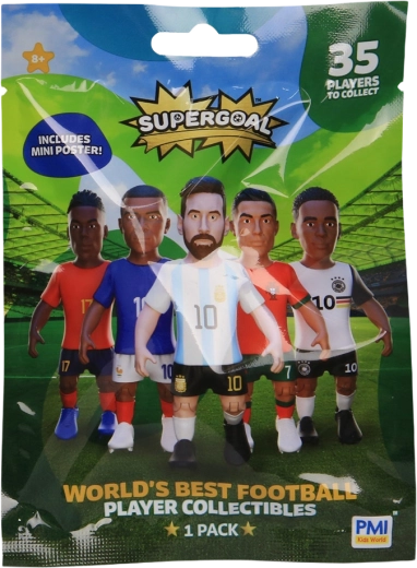 Supergoal voetballerfiguur met mini-poster