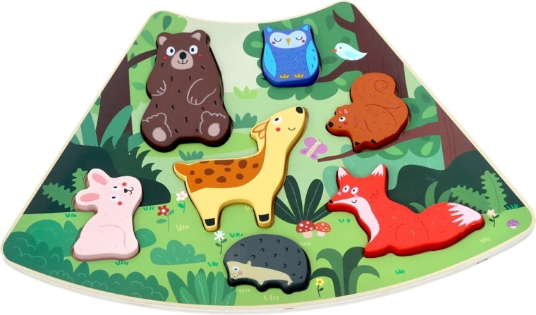 2Kids Toys houten verbindbare puzzel bosdieren