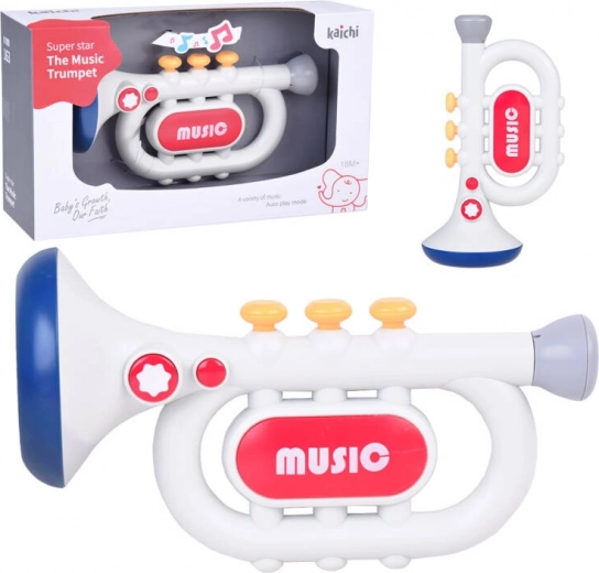 Interactieve kindertrompet Kaichi met 3 spelmodi - 1 stuk