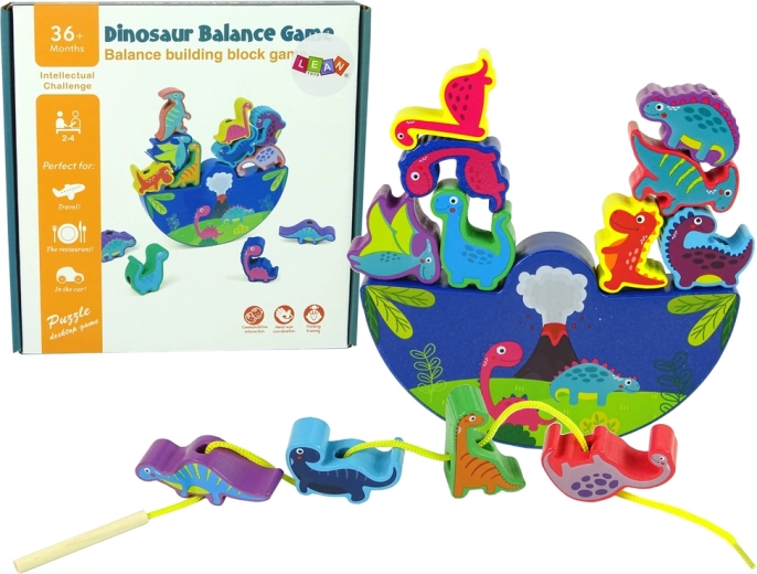 Houten spel Dinosaur Balance Game voor kinderen