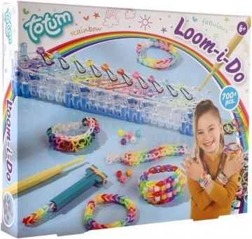 Creatieve set voor het maken van Loom-i-Do armbandjes met weefraam en 700+ elastiekjes