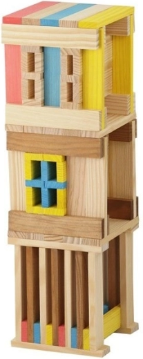 Gekleurd en naturel hout voor creatieve combinaties