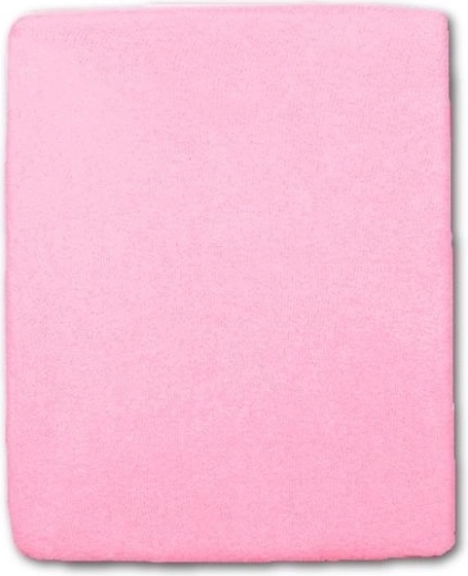 Roze badstof hoeslaken voor ledikant