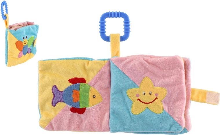 Zacht stoffen hangboekje voor baby's