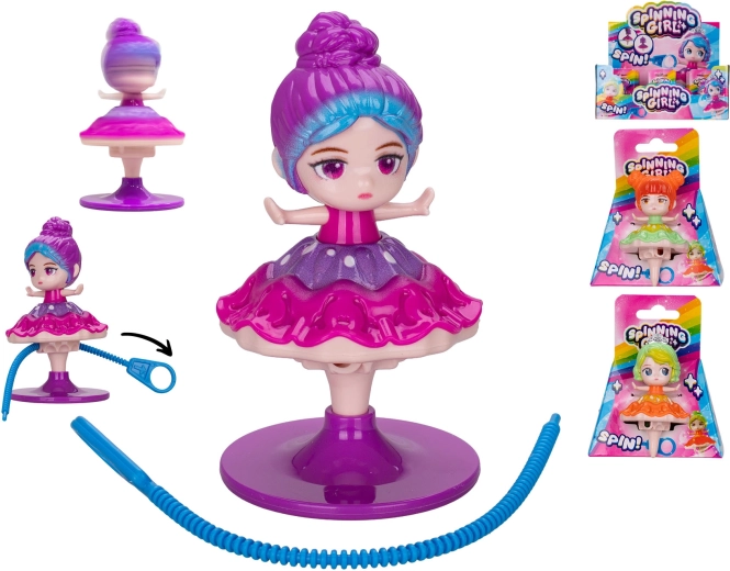 Draaiende en dansende prinsessenfiguur 8 cm