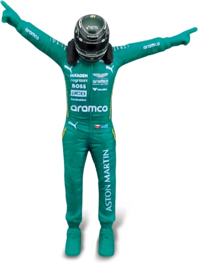 F1-coureurfiguur in kampioenspose
