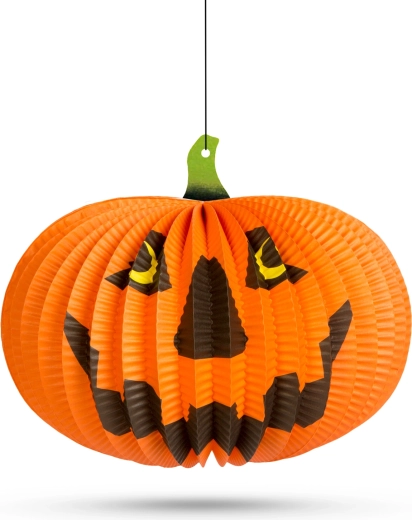 Hangende Halloweenlampion in de vorm van een pompoen, 26 cm