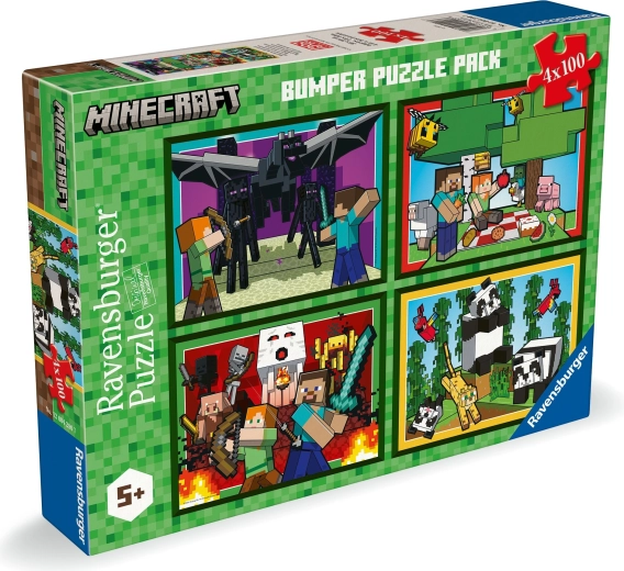 Minecraft-puzzel 4 x 100 stukjes