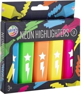 Neon markeerstiften Moxy 5 stuks