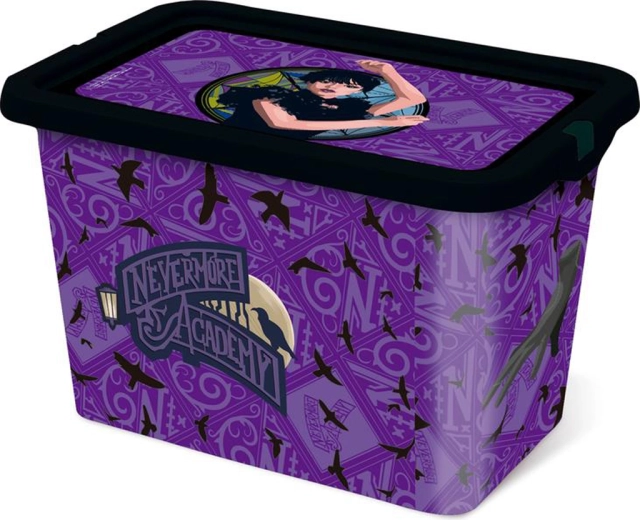 Kunststof opbergbox met deksel Wednesday 7 l