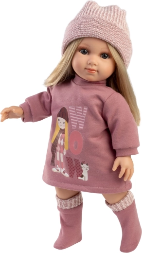 Llorens Elena realistische pop met zacht stoffen lichaam 35 cm