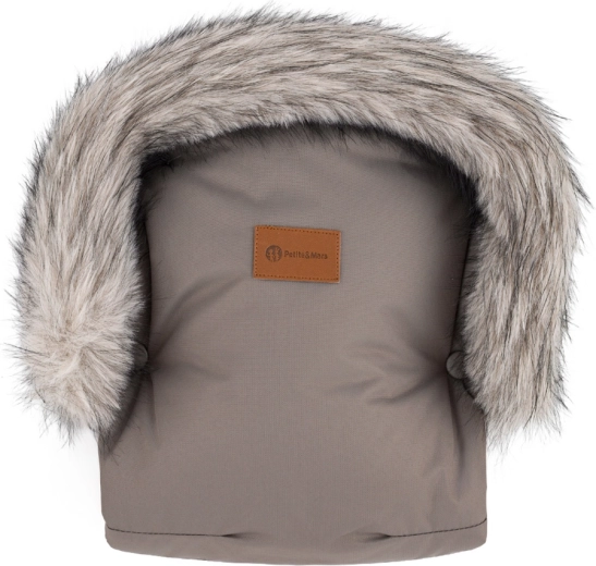Handschoenen voor kinderwagen Petite&Mars furry mocha mousse