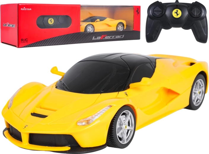 Op afstand bestuurbare Ferrari LaFerrari geel 1:24 RASTAR