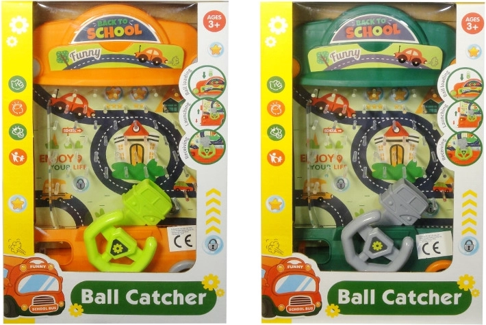 Kinderspel met balletjes – doolhofbus