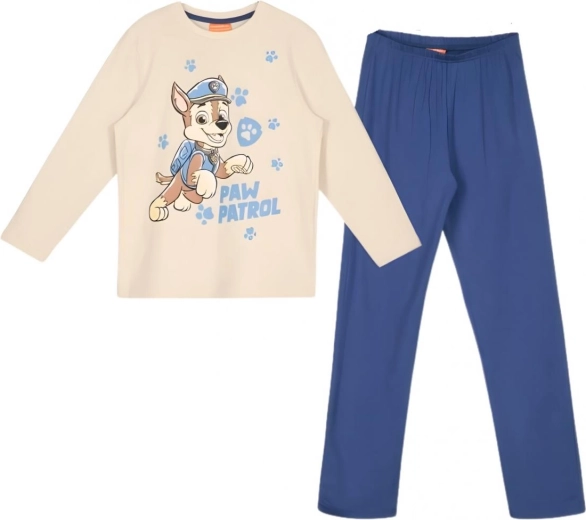 Kinderpyjama Paw Patrol Chase beige-donkerblauw