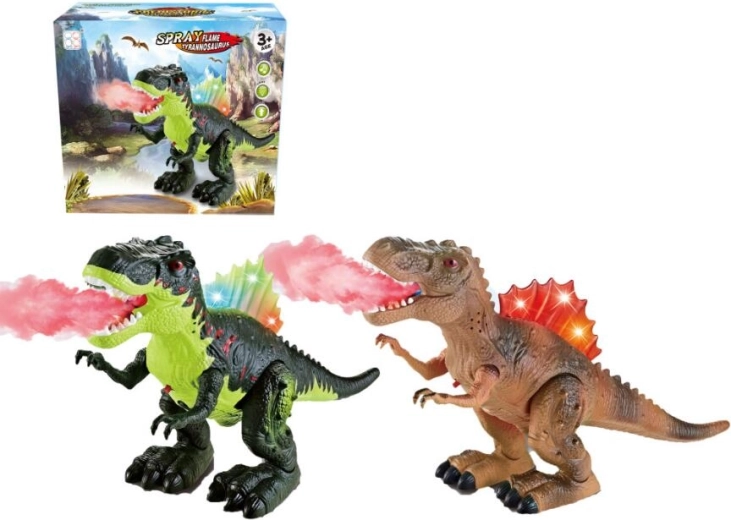 Dinosaurus met nevelstoom en licht- en geluidseffecten