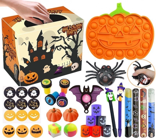 Sensorische anti-stress Halloween set met fidget speelgoed en pop it