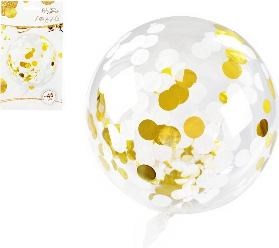 Celebrate! transparante ballon met gouden confetti