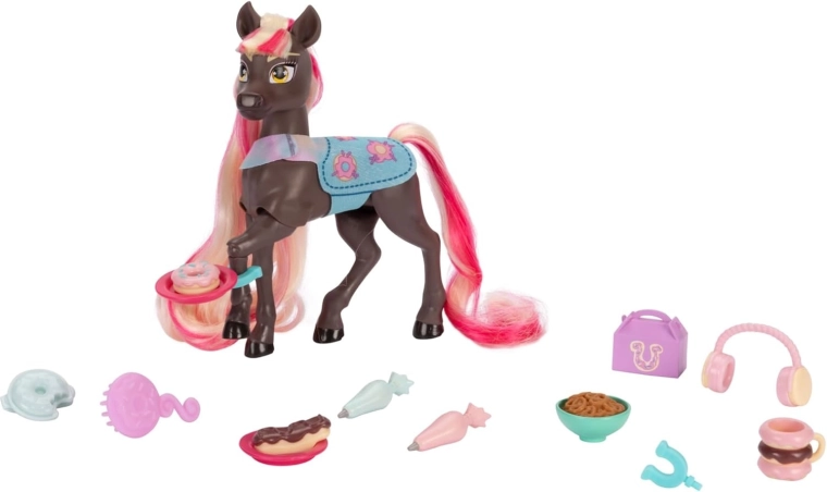 Beweeglijke pony met accessoires
