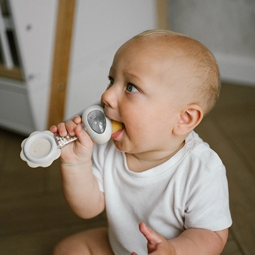 Siliconen bijtring voor verlichting van het tandvlees