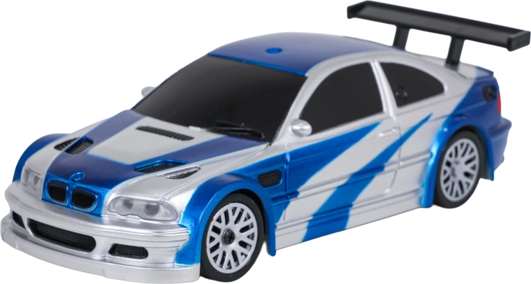 R/C-driftauto 1:43 blauw met accessoires