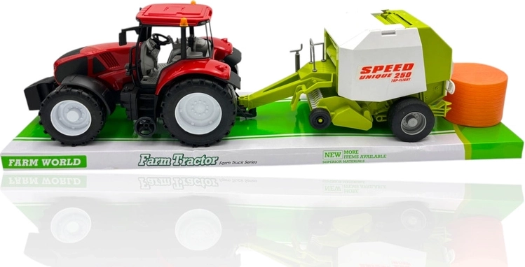 Realistische set tractor + pers