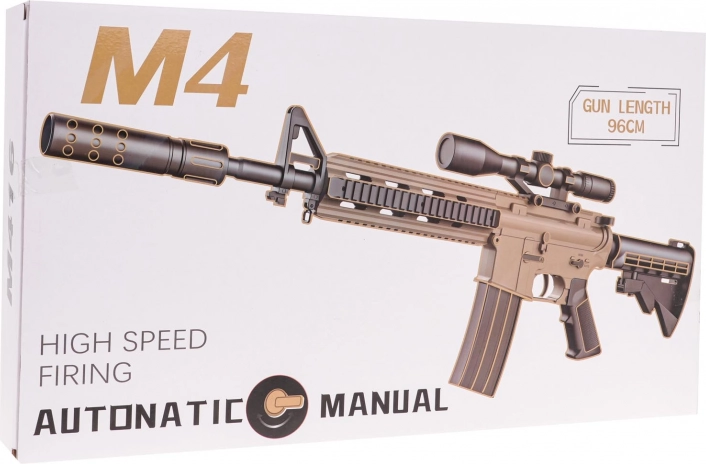 M4-karabijn voor gelkogels met accessoires