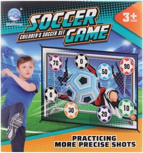Stoffen voetbaldoel met afbeelding 150 × 100 cm met zachte bal