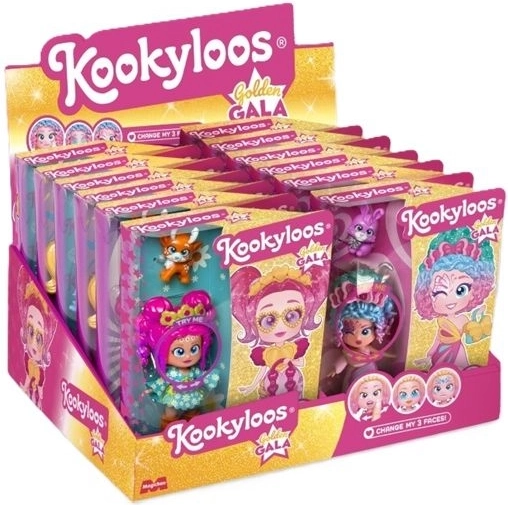 KookyLoos Golden Gala verzamelbare minipopjes – displaymix