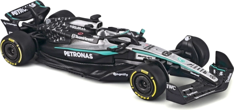 Authentieke uitstraling van de Mercedes-AMG Petronas W16 (2025)