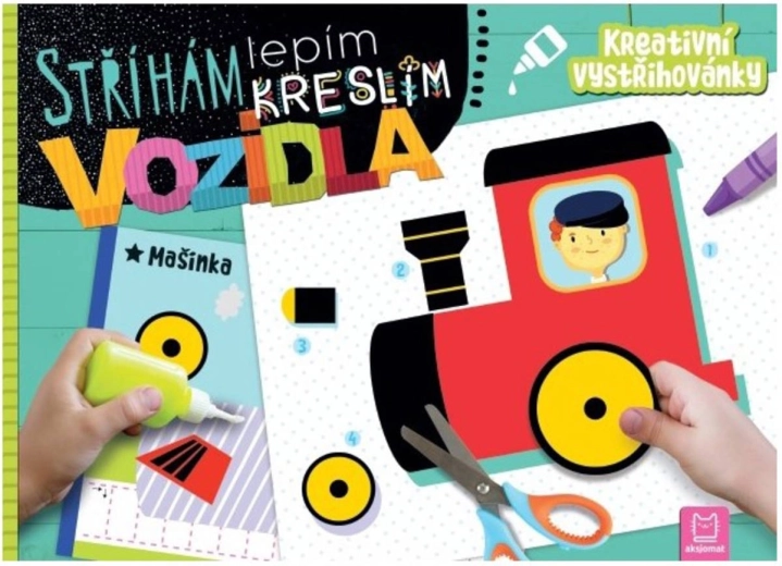 Knip, plak, teken: Voertuigen – creatieve knipplaten