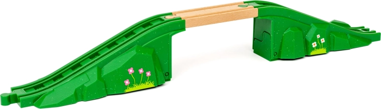 Houten boogbrug voor houten treinbanen