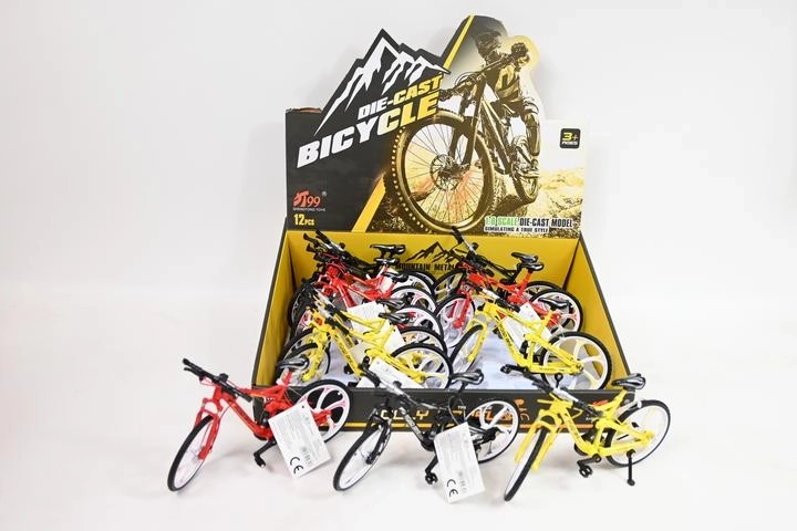Metalen miniatuur crossfiets 19 cm