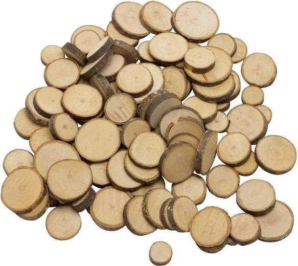 Houten gesneden schijfjes – telstenen