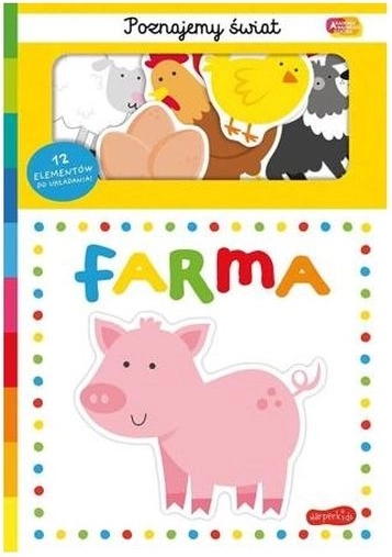 Akademia mądrego dziecka We leren de wereld kennen: boerderij – boek met 12 puzzels