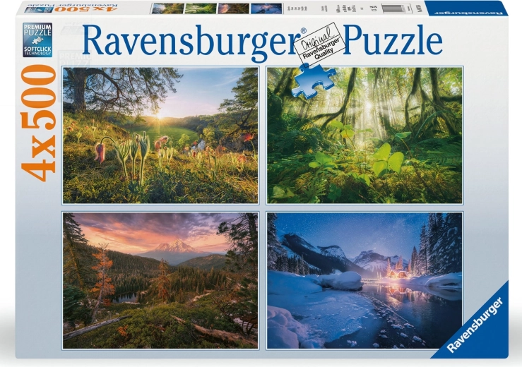 Puzzel Vier jaargetijden 4×500 stukjes Ravensburger