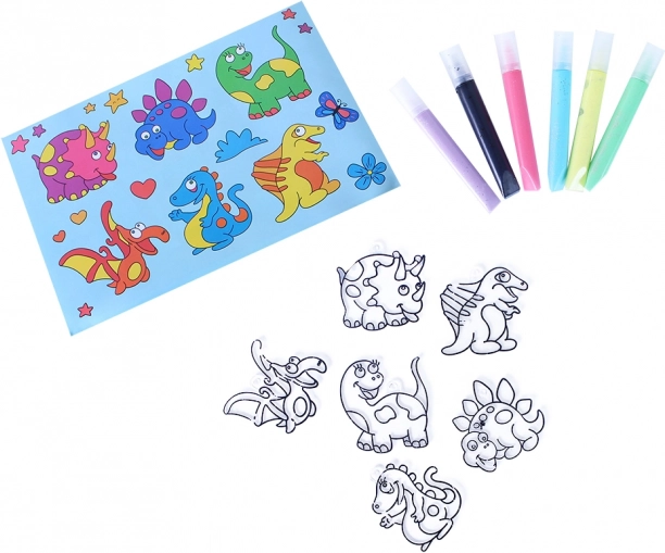 Set raamdecoraties Dinosaurussen