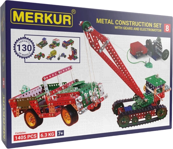 Merkur M8 grote metalen bouwset met 1414 onderdelen