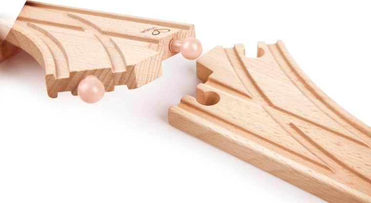 Houten wisselrails 2 stuks