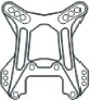 Voorste schokdempertoren X3 CNC van 7075-aluminium, 5 mm HN
