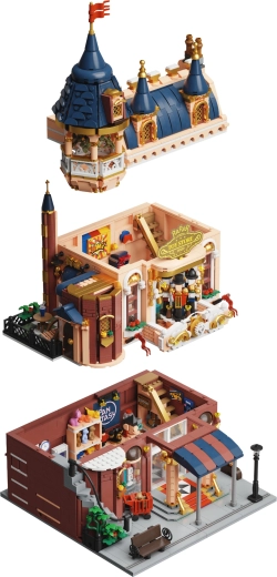 Modulaire driedelige constructie voor spel en display