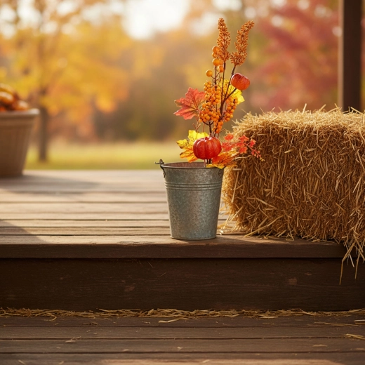 Herfstdecoratieve tak met bessen, 62 cm - 1 stuk